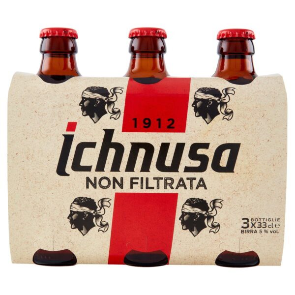 Sardinské pivo Ichnusa Non Filtrata 3×330 ml