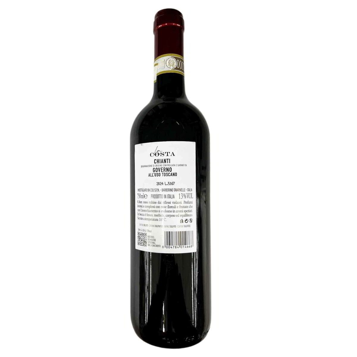 Chianti Governo – Toskánské červené víno (DOCG, 750 ml) - Obrázek 2