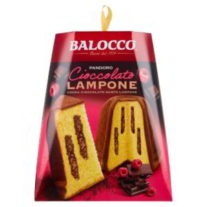 Balocco – Italská bábovka Pandoro s čokoládou a malinami 800 g