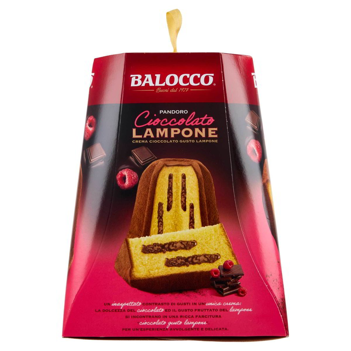 Balocco – Italská bábovka Pandoro s čokoládou a malinami 800 g - Obrázek 2